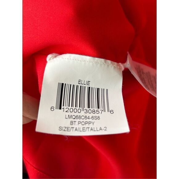 BCBGMaxazria Plunge back Ellie dress size 2 Poppy color, flattering, date - Picture 7 of 12